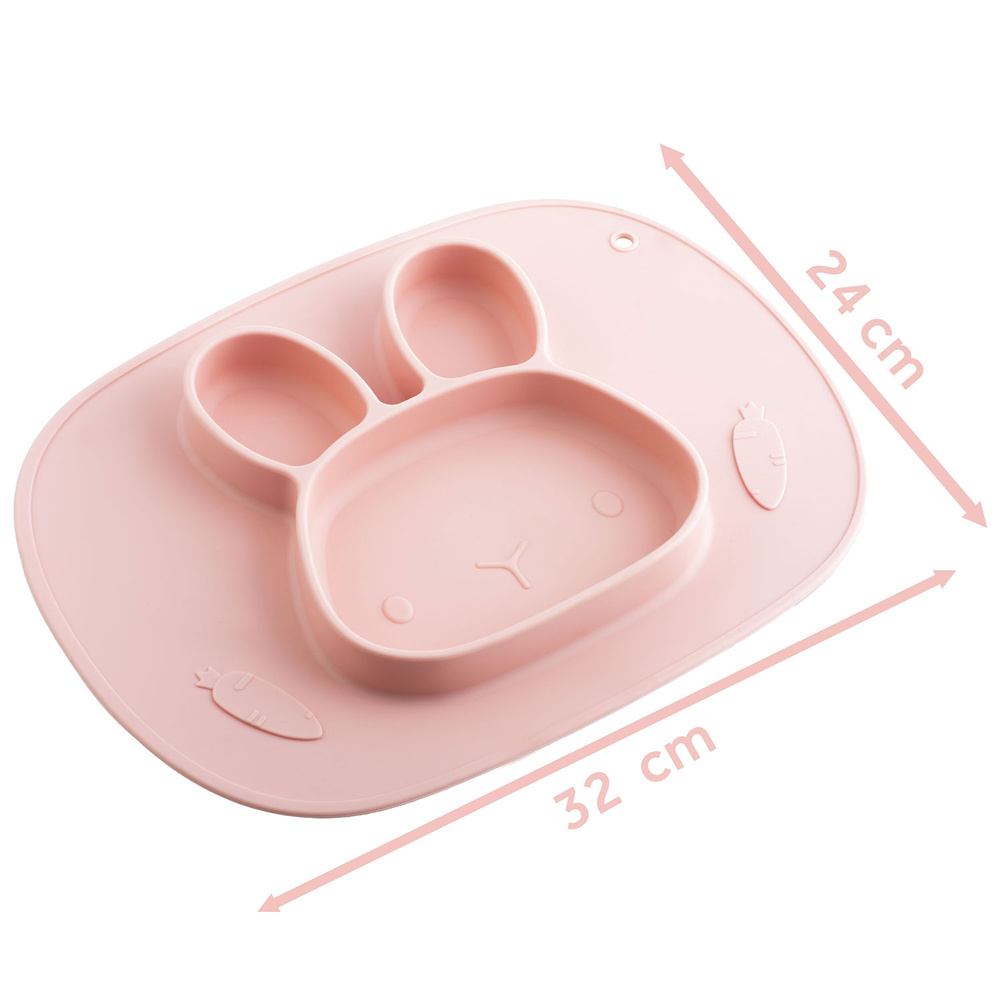 Talerzyk dla dzieci silikonowy do karmienia Królik 