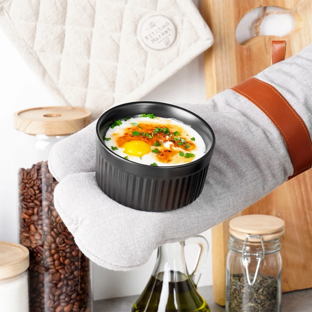 Miseczki do zapiekania ceramiczne czarne 260 ml 6 szt.