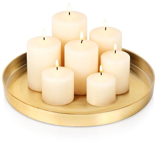Podstawka pod kompozycje dekoracyjne świece złota 32 cm