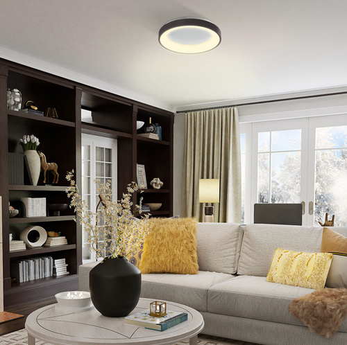 Lampa Sufitowa Videx LED Natynkowa 72W 7500lm Czarna Ściemnialna + PILOT