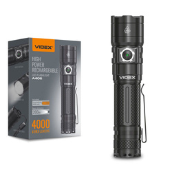 Latarka Videx LED 4000lm IP68 światło dzienne 6500k 6 trybów zasięg 200m