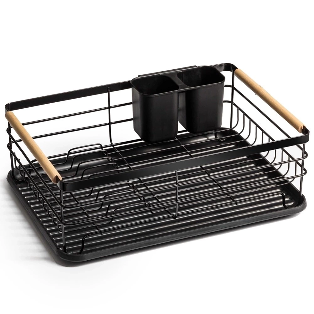 Suszarka na naczynia czarna 43x28,5x14,5 cm