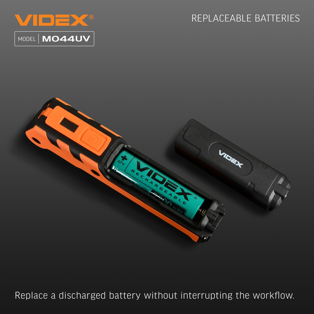 Wielofunkcyjna latarka Videx LED 400lm IPX2 4000k ściemnianie UV 4 tryby