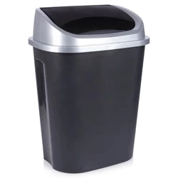 Kosz na śmieci plastikowy czarny 50 l