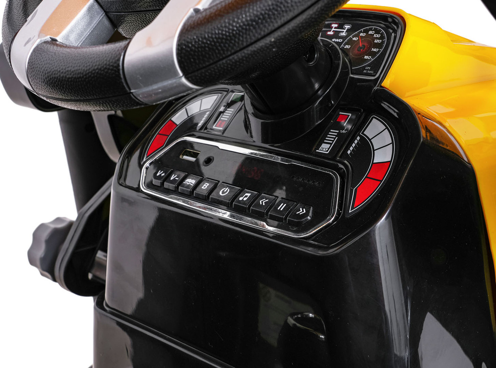 Pojazd MEGA Traktor D68 Z Przyczepką Żółty