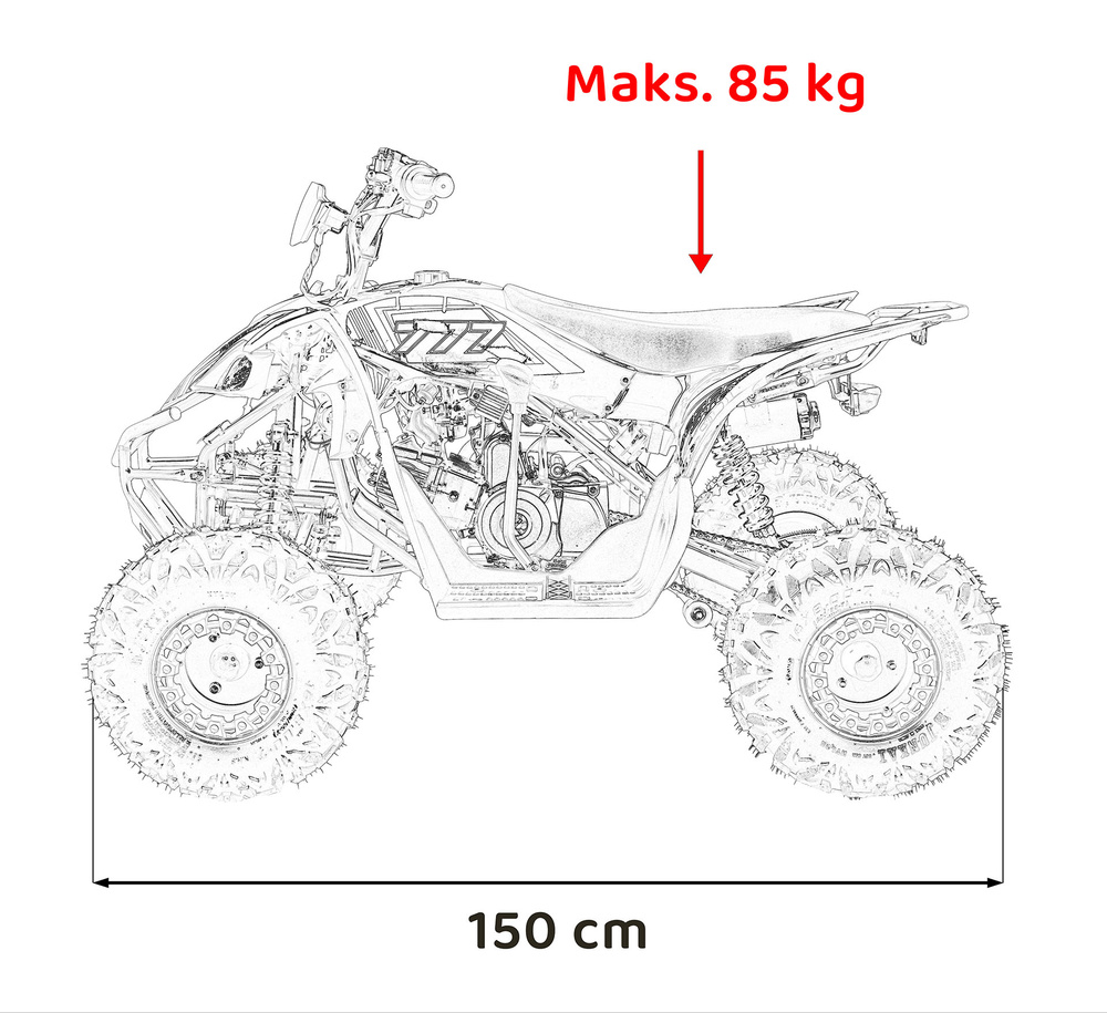 Pojazd Quad Spalinowy DESERT STORM LIFT Czarny