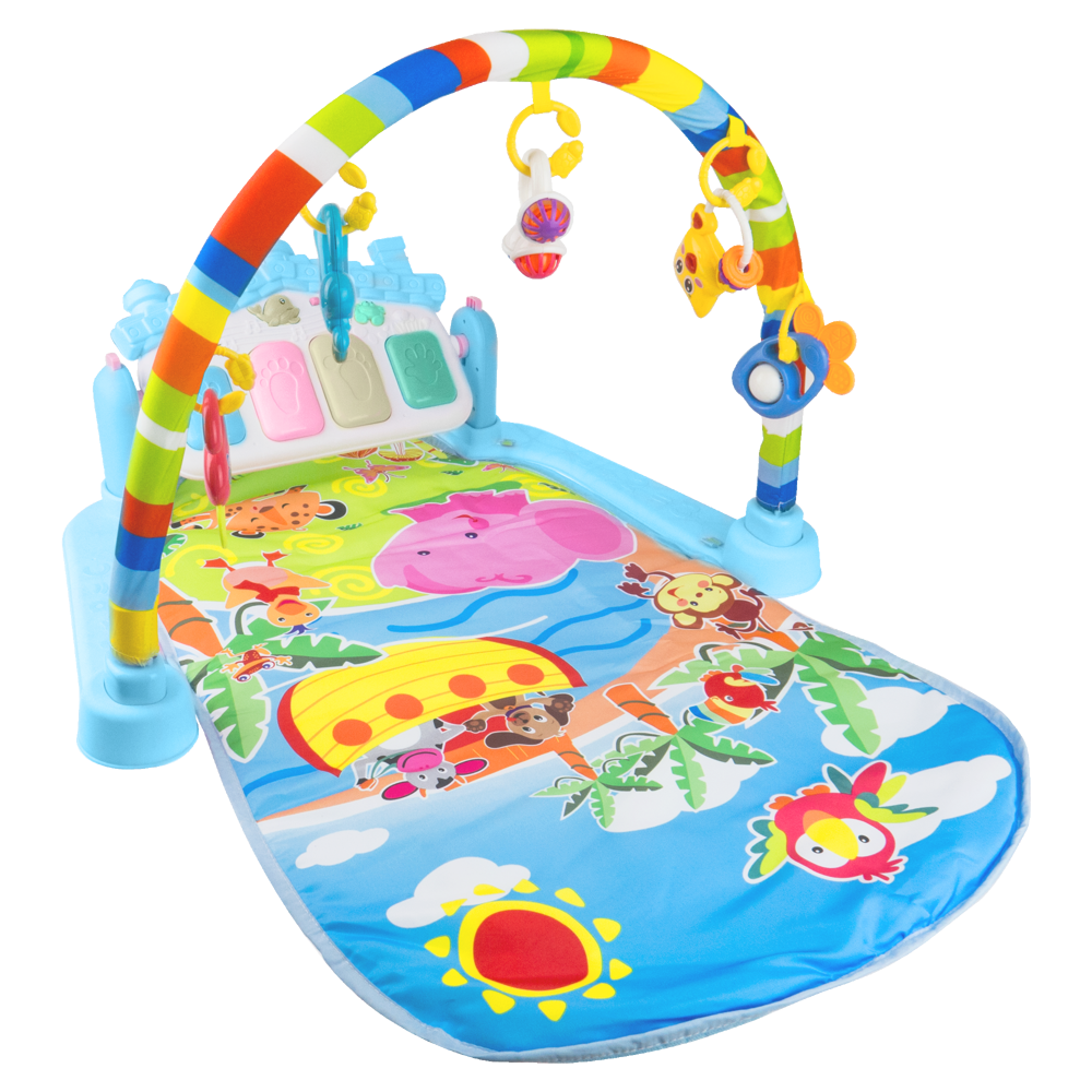 Interaktywna mata edukacyjna z zabawkami + pianino iBaby 
