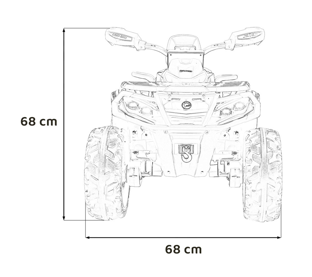 Quad Can Am Outlander ATV z Pilotem Niebieski