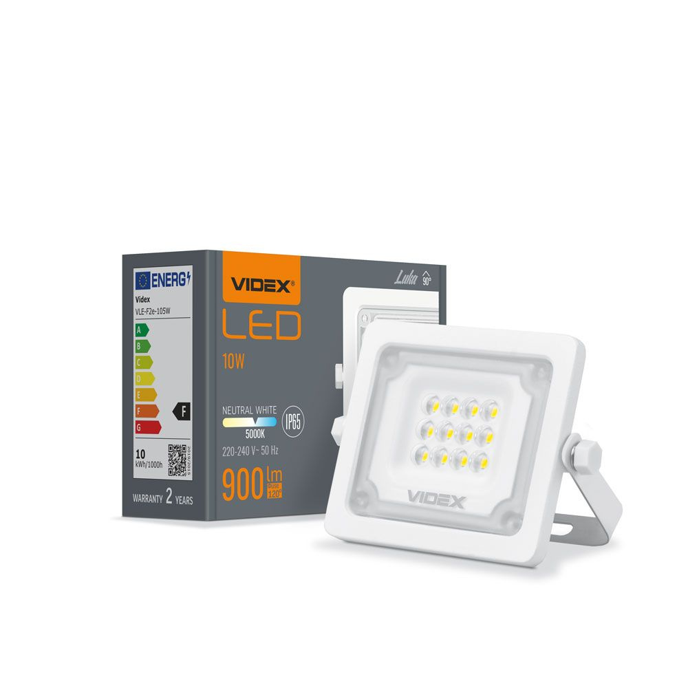 Naświetlacz Videx LED 10W 900lm neutralna biel 5000K aluminium IP65 120°