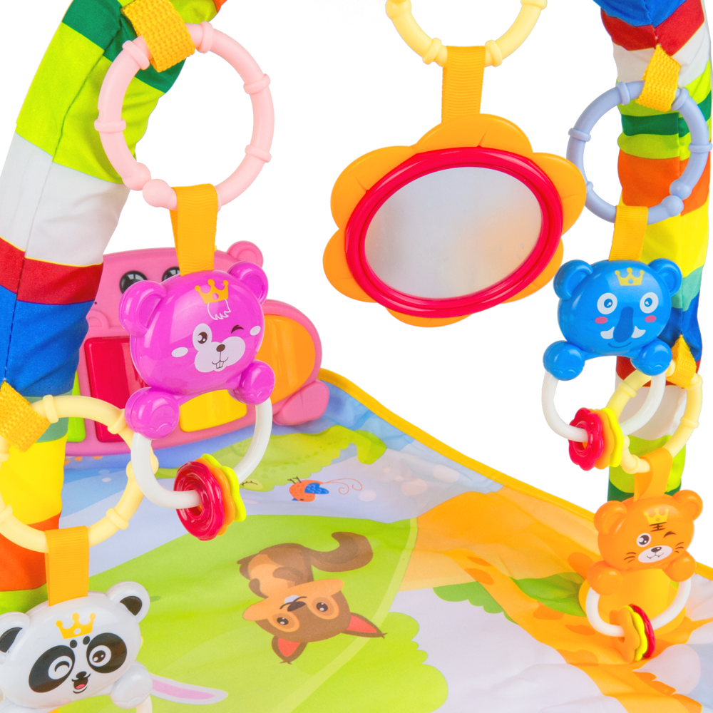 Interaktywna mata edukacyjna z zabawkami + pianino