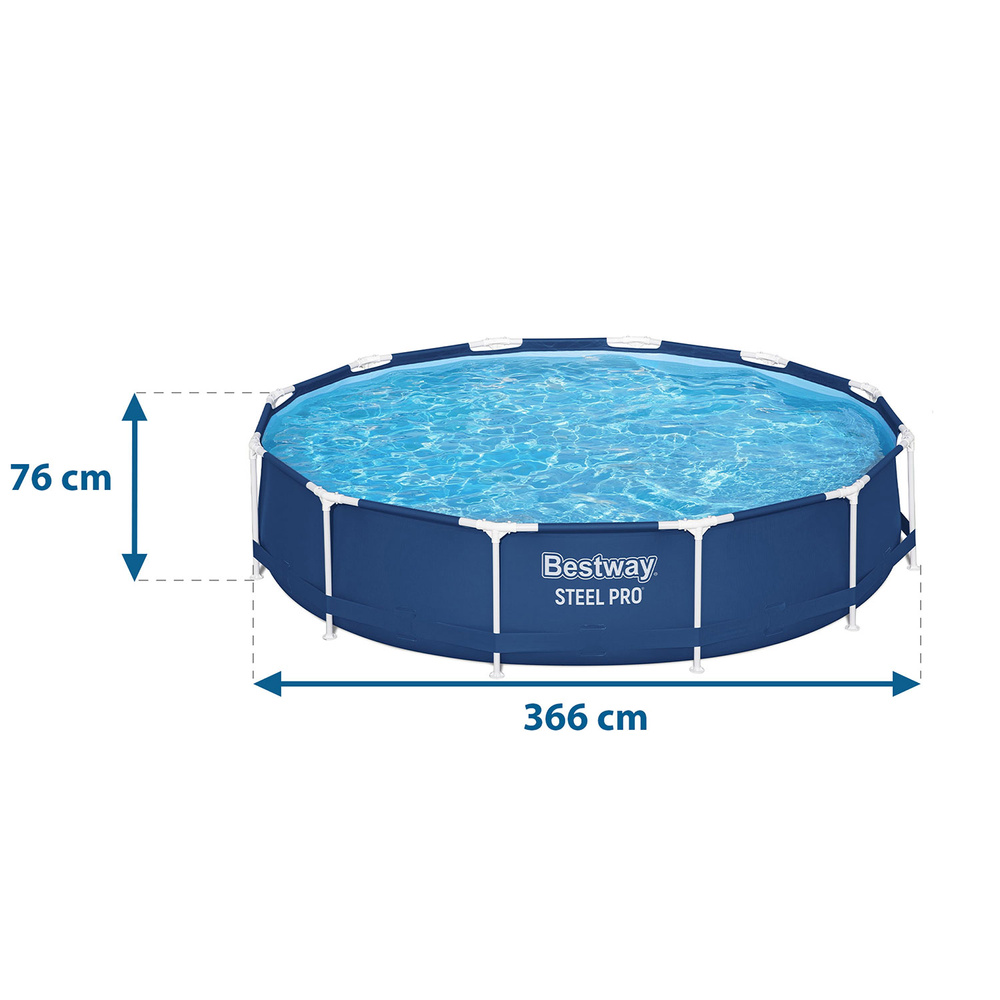 Bestway Basen stelażowy 366cm x 76cm 8w1 56681