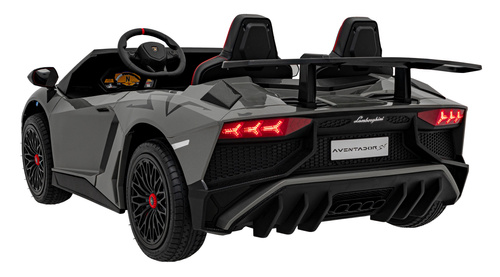 Auto Lamborghini Aventador SV na akumulator dla 2 dzieci Szary + Pilot 2,4 GHz + Pianka EVA + Audio LED