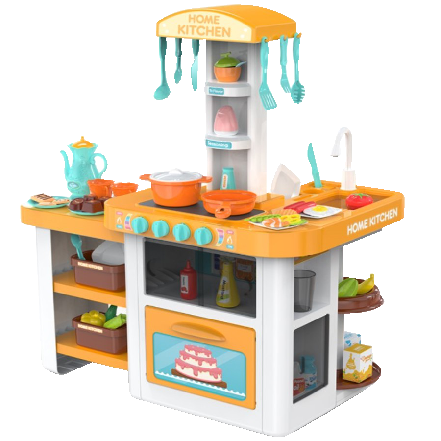 Kuchnia duża dla dzieci piekarnik, lodówka, kran, woda dźwięk swiatło Kucharz