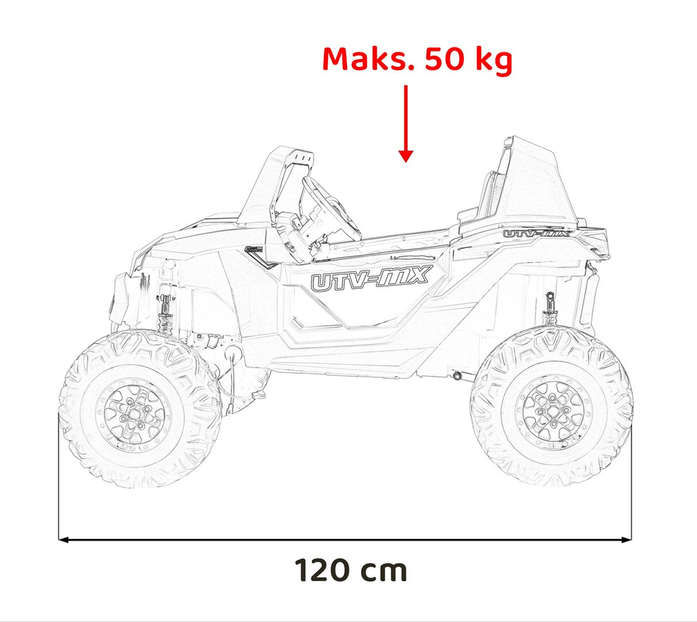 Pojazd Buggy UTV-MX 2000N Czerwony