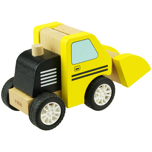 Drewniane auto samochód koparka