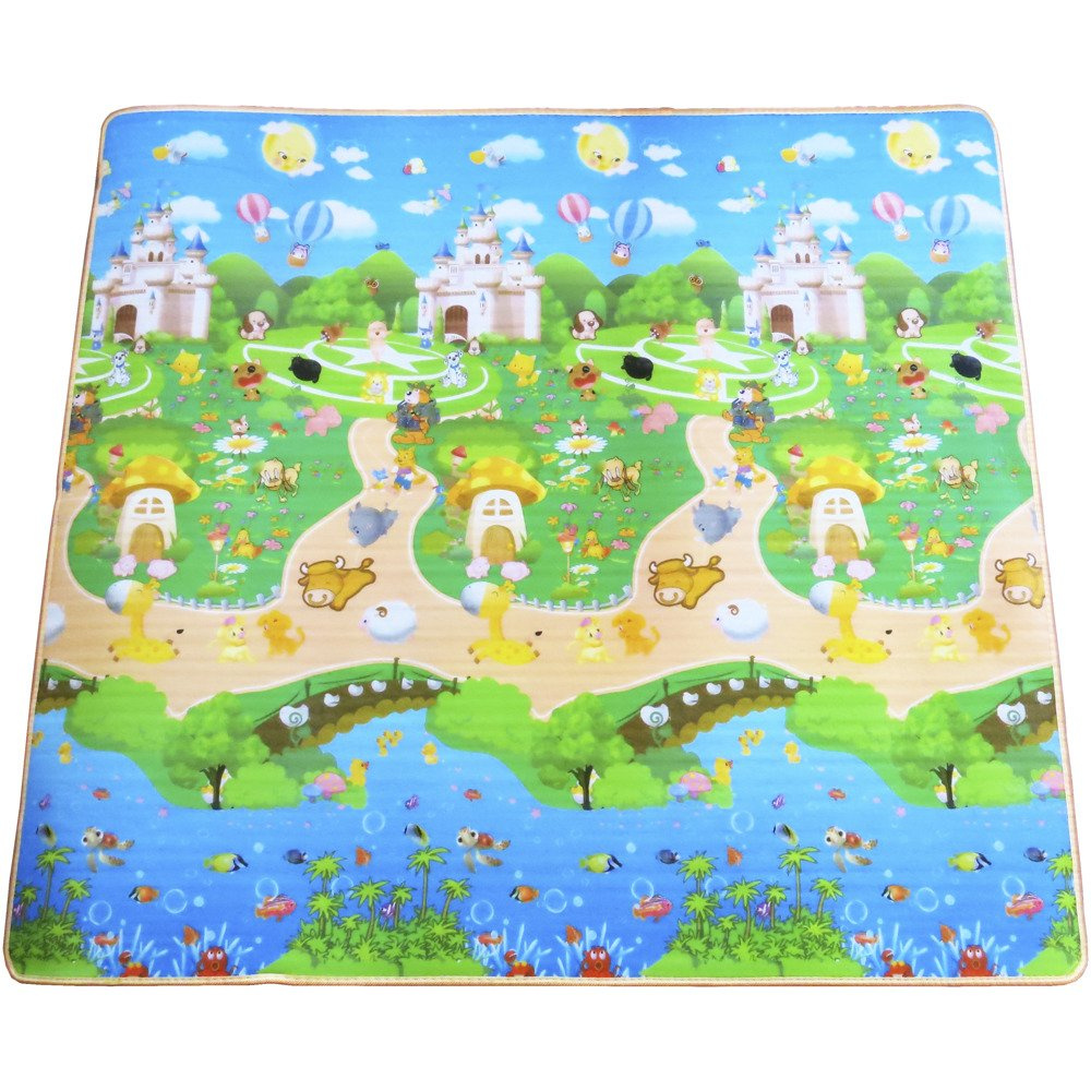 Dwustronna mata piankowa dla dzieci 177x197 cm XXL