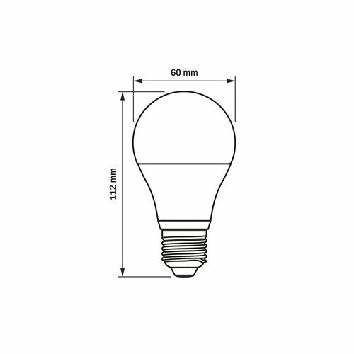 Żarówka LED E27 A60 8W = 57W 760lm 6000K Zimna Biel 240° Videx