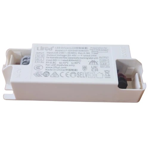Zasilacz do COB paneli LED Lifud 34W LED DRIVER 33-40V 850mA