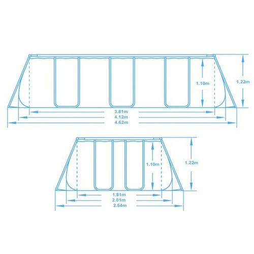 Basen ogrodowy stelażowy 412x201x122cm 18w1 Bestway 56456ND