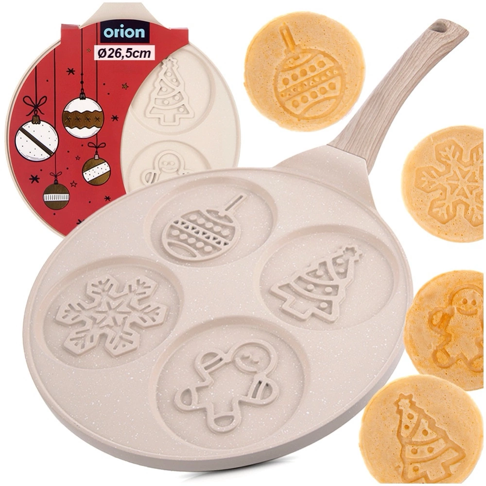 Patelnia do jajek granitowa 4 otwory 26 cm