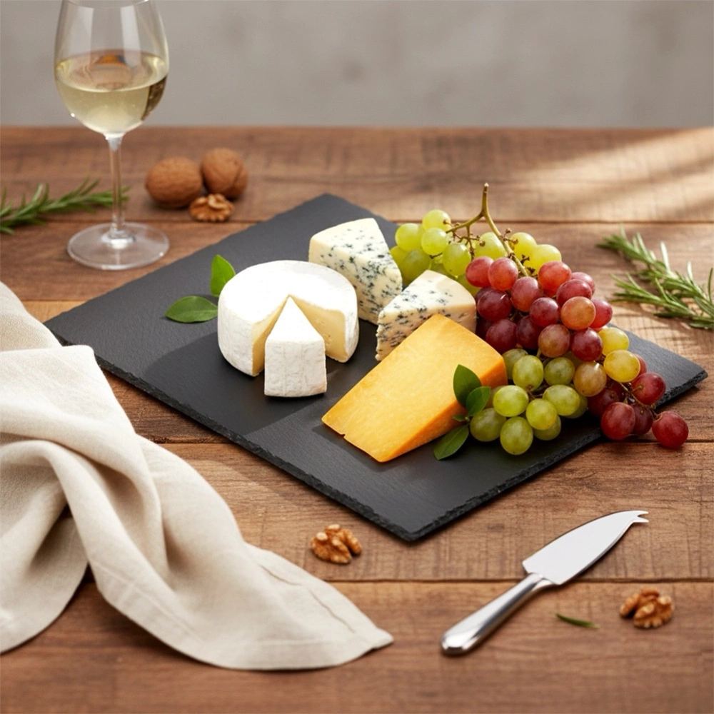 Taca do serwowania kamienna łupek prostokątna 40x30 cm