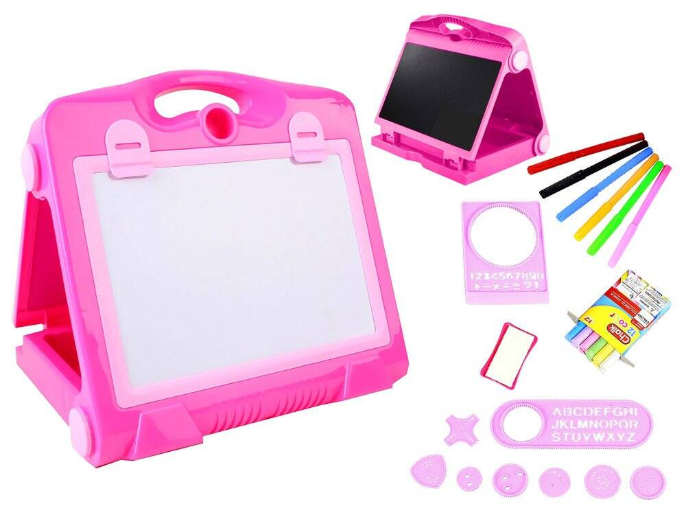 Tablica do rysowania składana walizka akcesoria kreda