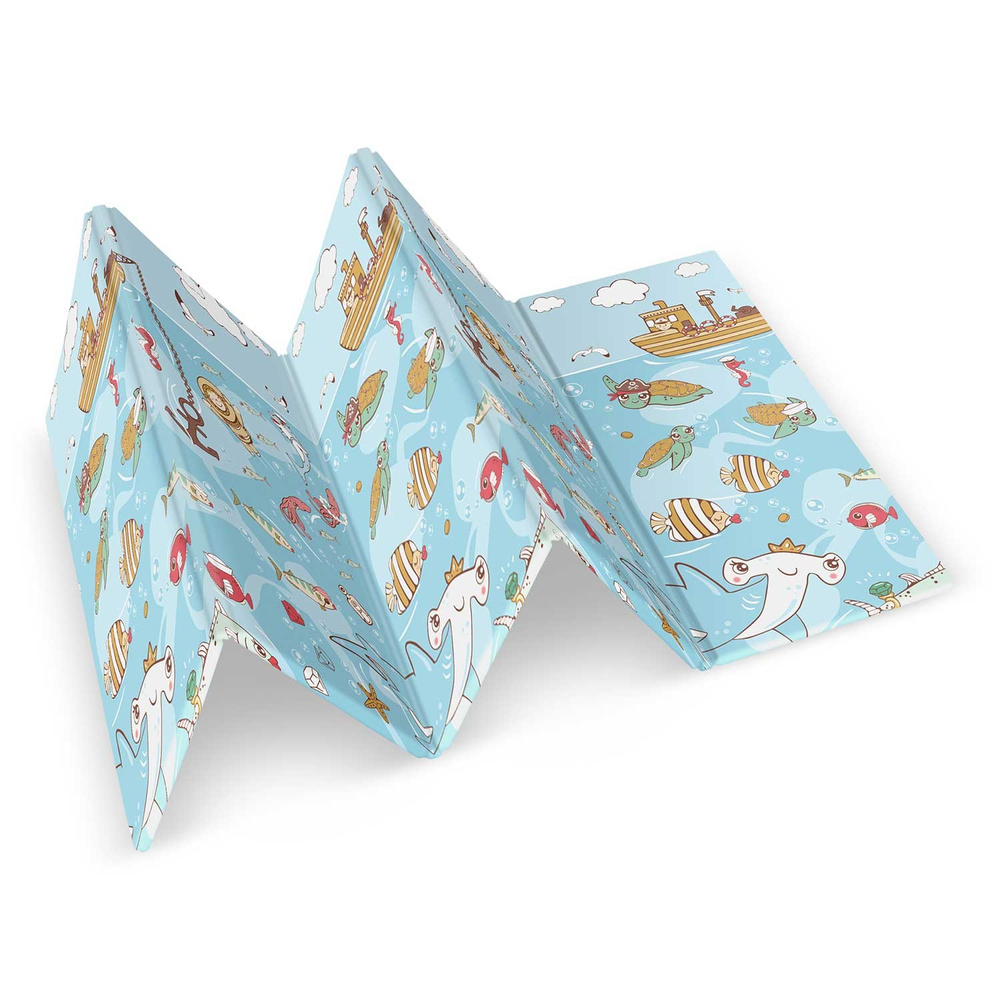 Mata piankowa edukacyjna składana 200 x 180 x 1 cm ziemia