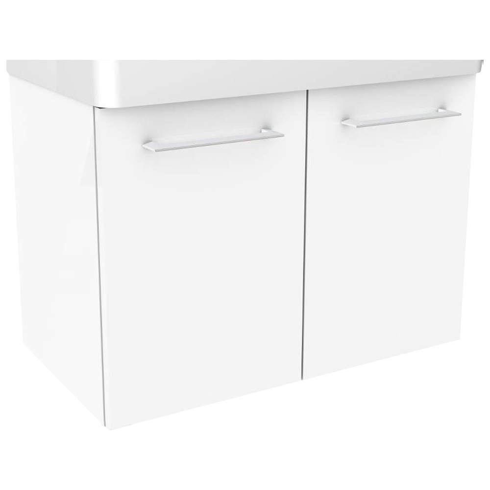 Zestaw białych mebli łazienkowych z umywalką ceramiczną 60 cm Lima Fackelmann