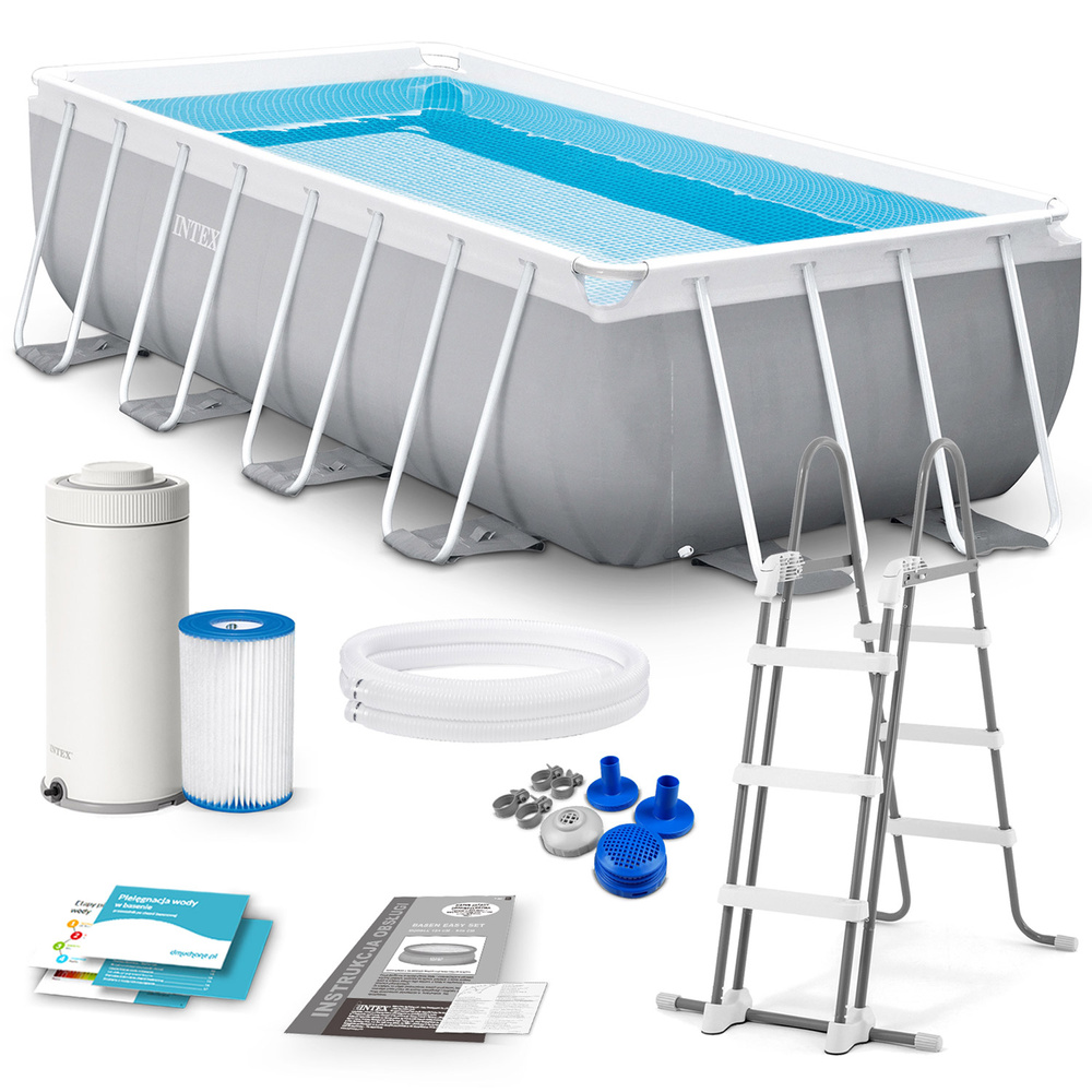 Basen ogrodowy stelażowy Prism Frame Rectangular 400 x 200 x 122 cm INTEX 26790