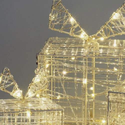 Prezenty świecące 90 LED zewnętrzne 3 szt.