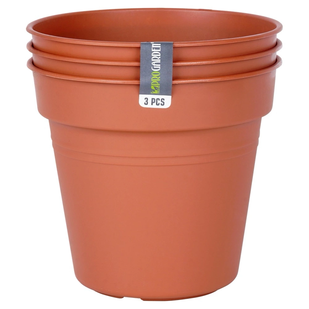 Doniczka ogrodowa plastikowa okrągła 17 cm 3 szt.