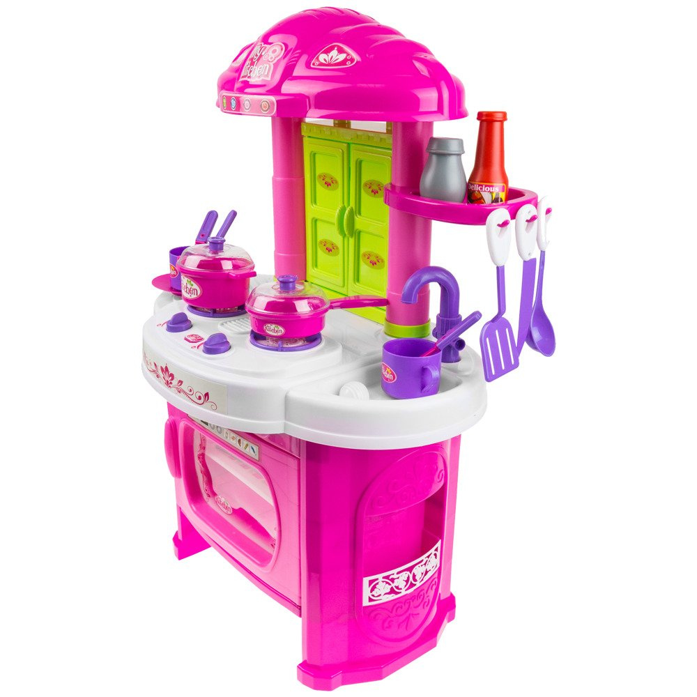 Duża kuchnia z szafką Akcesoria Dźwięki i Światła garnki