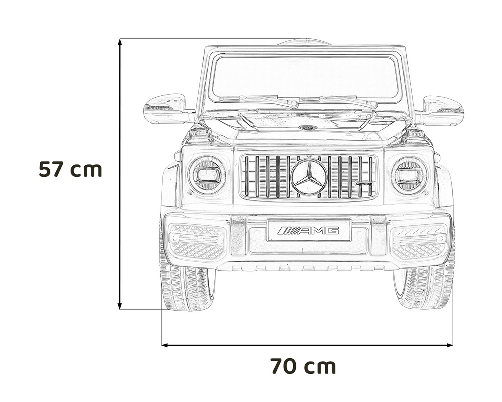 Mercedes AMG G63 dla dzieci Biały + Pilot + MP3 LED + Wolny Start + EVA + Pasy