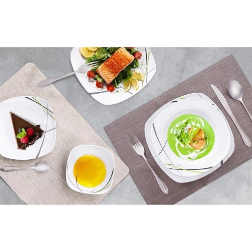 Zestaw serwis obiadowy porcelanowy dla 6 osób 18 el.