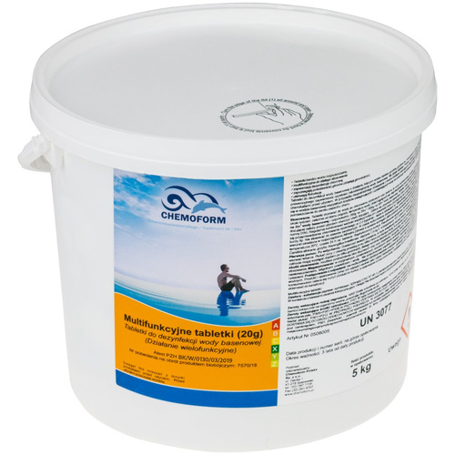 Tabletki multifunkcyjne do basenu 5 kg basen chemoform chemia basenowa