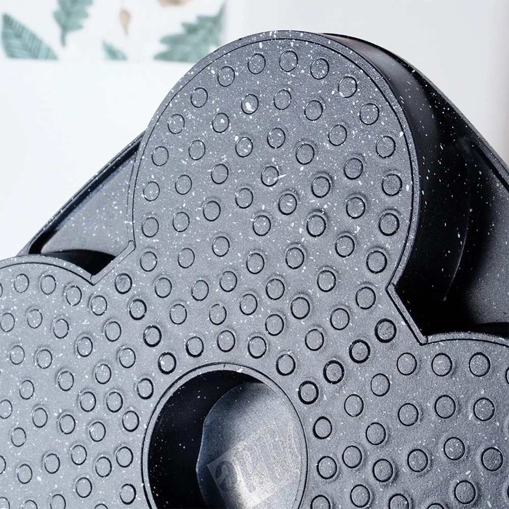 Patelnia do jajek granitowa 4 otwory BLACK LINE 19x19 cm