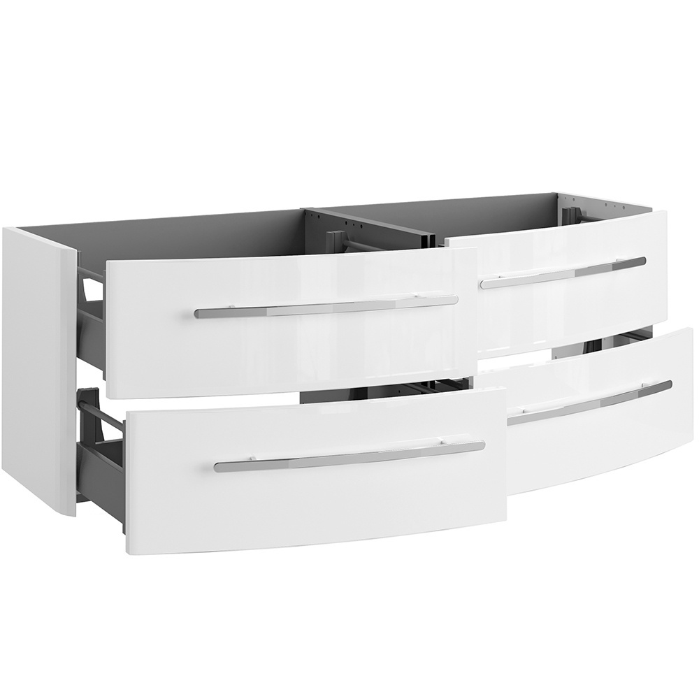 Szafka łazienkowa biała 4-szufladowa 137,2 cm LANZET Classico