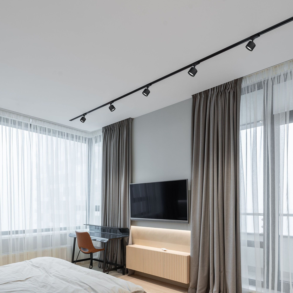 Oprawa oświetleniowa Videx 30W do szynoprzewodu GX53 Czarna