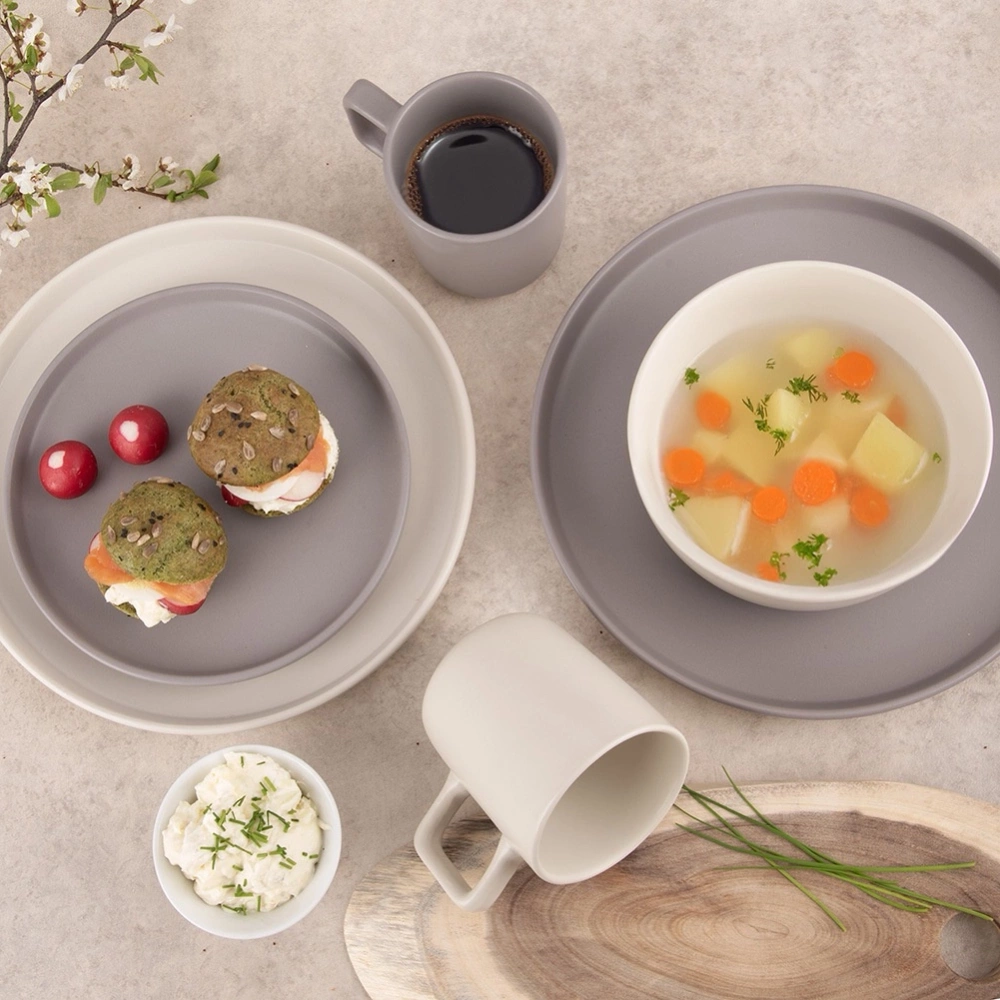 Kubek ceramiczny szary SKANDI 380 ml