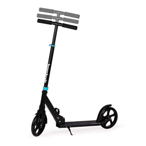 Duża składana hulajnoga 95-105 cm czarno-niebieska
