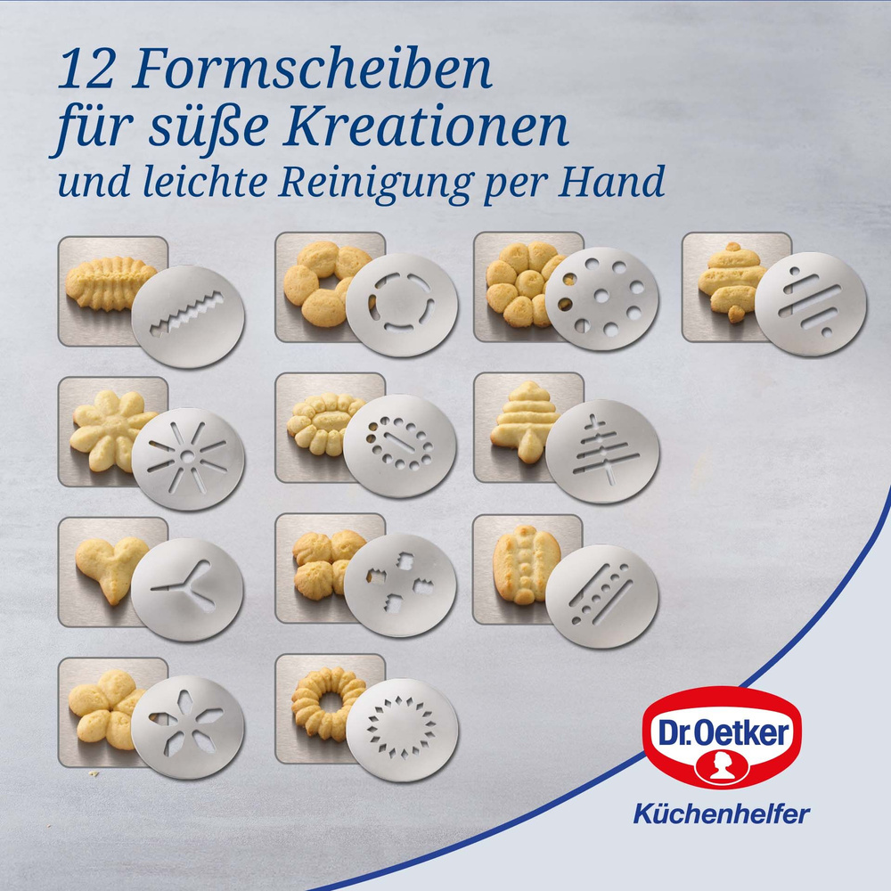 Praska do ciastek z 12 formami – idealny pomocnik w kuchni Dr. Oetker