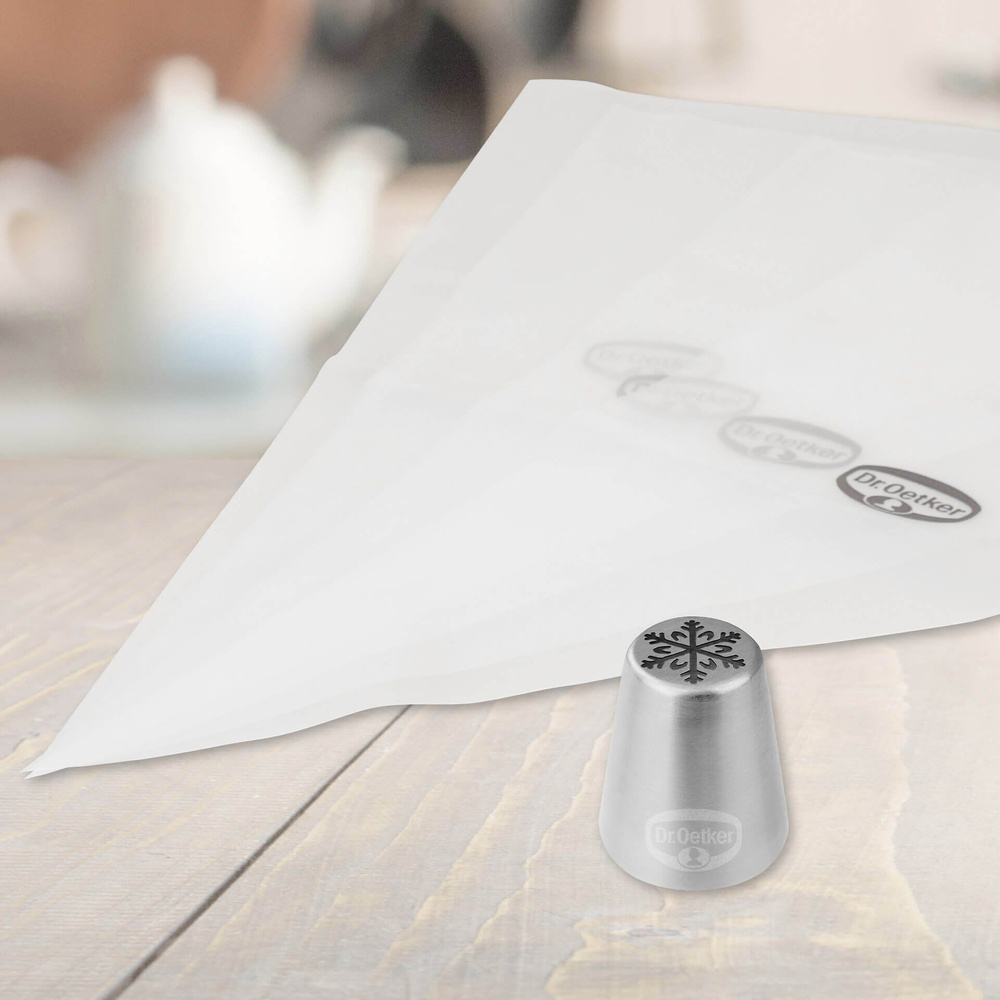 Tylka dekoracyjna płatki śniegu z 4 woreczkami do dekoracji Święta