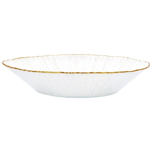 Miska sałatkowa szklana złota 20,5 cm, 500 ml