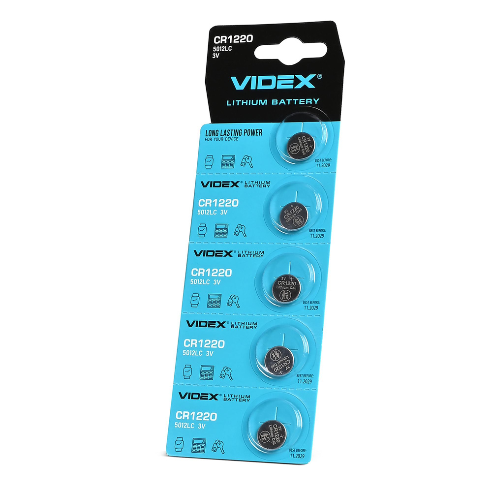 Bateria litowa VIDEX CR1220 5 szt. BLISTER