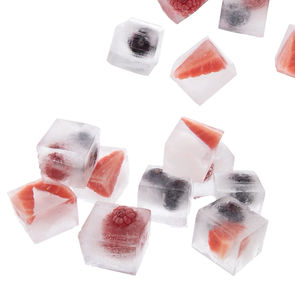 Forma do kostek lodu z pokrywką silikonowa beżowa 22,5x13x3 cm