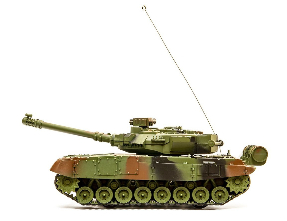 Czołg wojskowy zdalnie sterowany, światło i dźwięk zielony