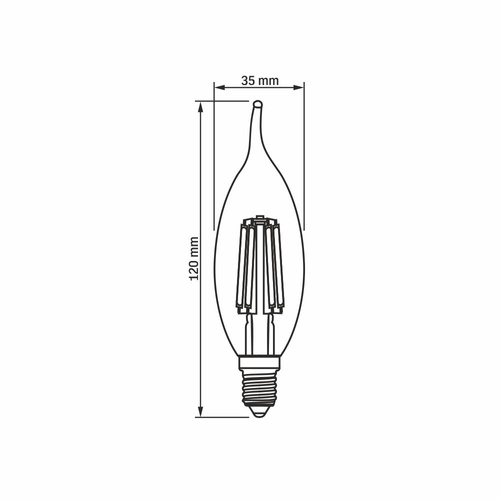 Żarówka LED Videx Filament Retro Flame E14 6W 806 lm barwa neutralna 4000K