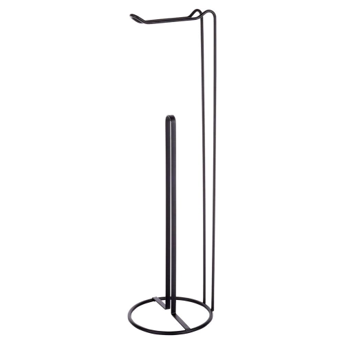 Stojak na papier toaletowy metalowy czarny 54 cm