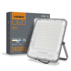 Naświetlacz Videx LED 200W 24000lm neutralna biel 5000K aluminium IP65 120°