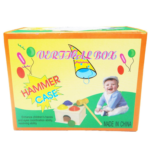Drewniany Sorter kostka gra edukacyjna przebijanka wbijanka